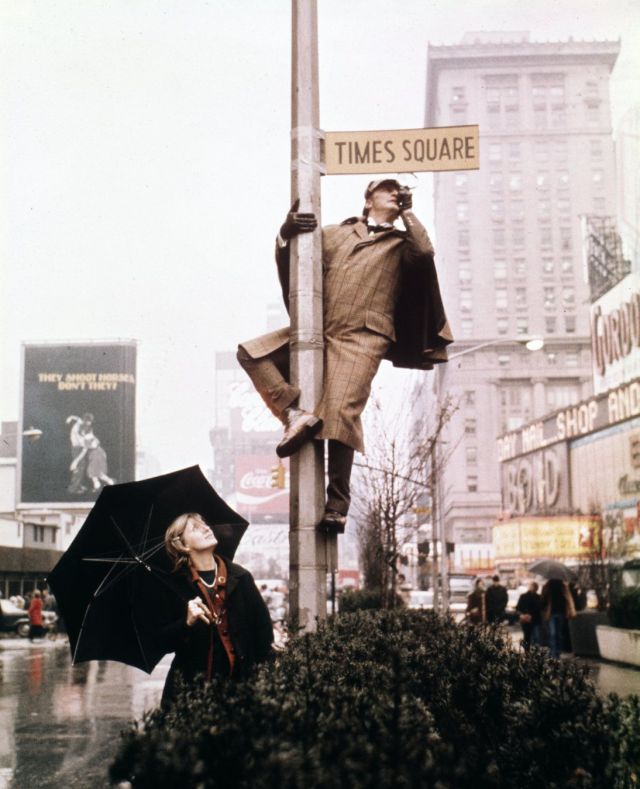 If you look closely, you can see a movie that's not as good as this one in the background.